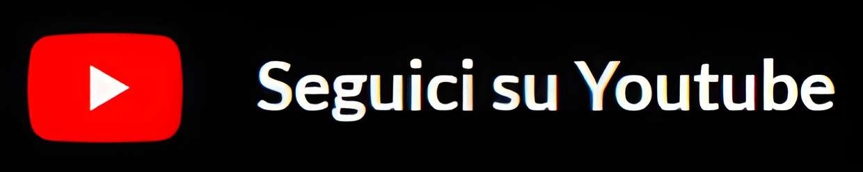 logo youtube di fianco a scritta seguici su youtube